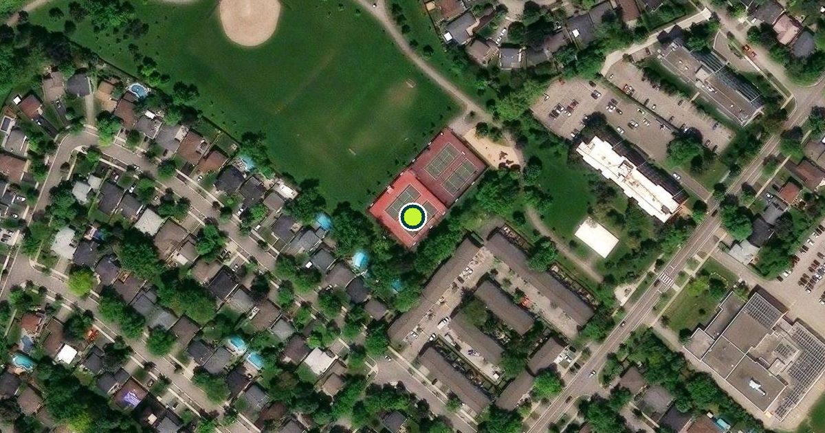 Satellite view of Mississauga Pickleball Courts