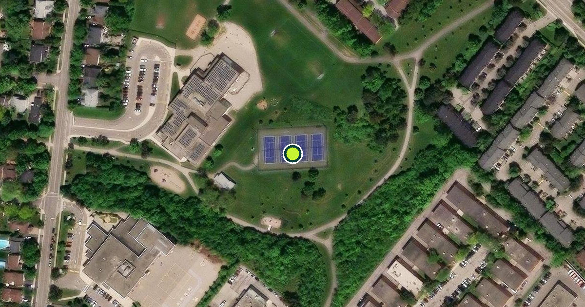Satellite view of Mississauga Pickleball Courts