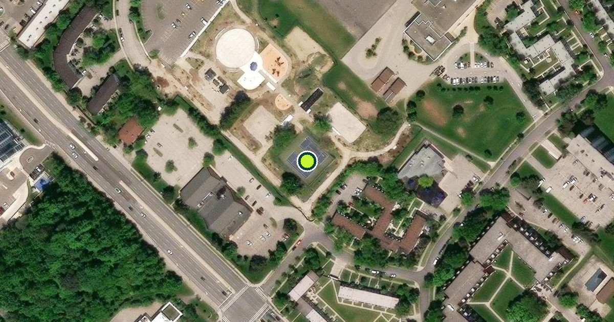 Satellite view of Mississauga Pickleball Courts