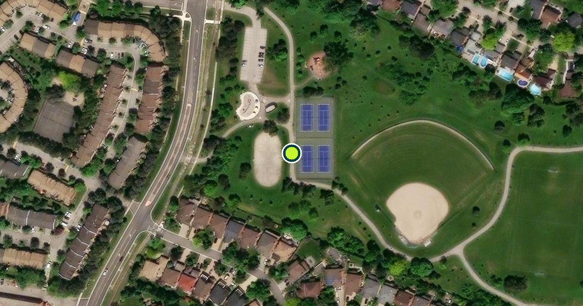 Satellite view of Mississauga Pickleball Courts