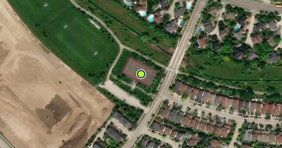 Satellite view of Mississauga Pickleball Courts