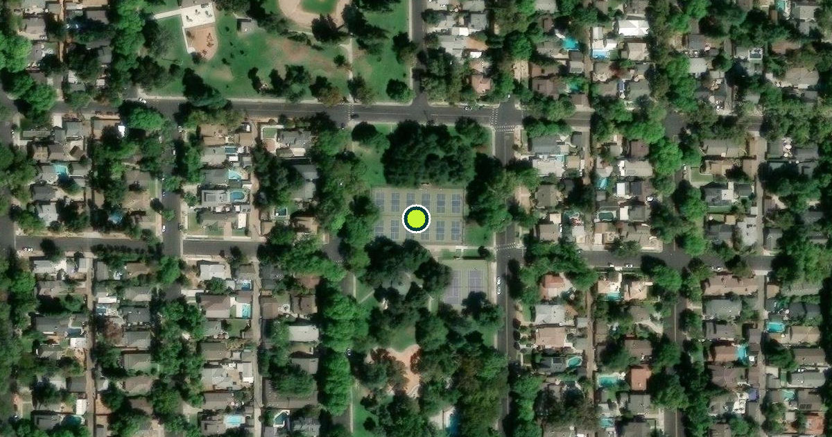 Satellite view of Modesto Pickleball Courts
