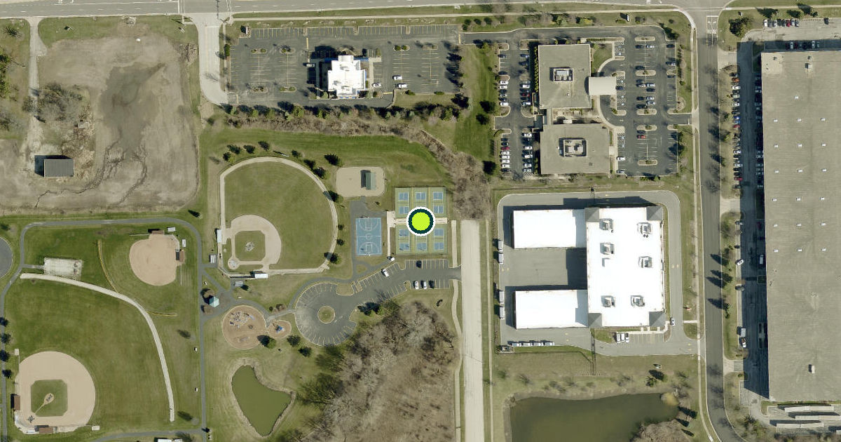 Satellite view of Mokena Pickleball Courts
