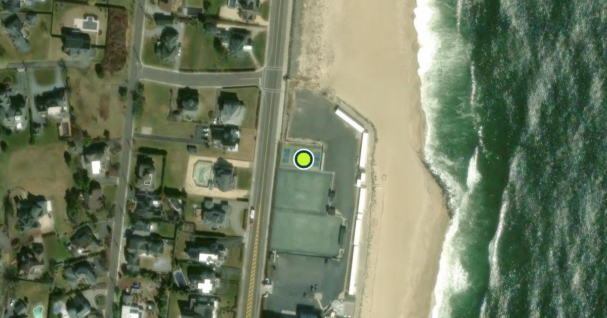Satellite view of Monmouth Beach Pickleball Courts