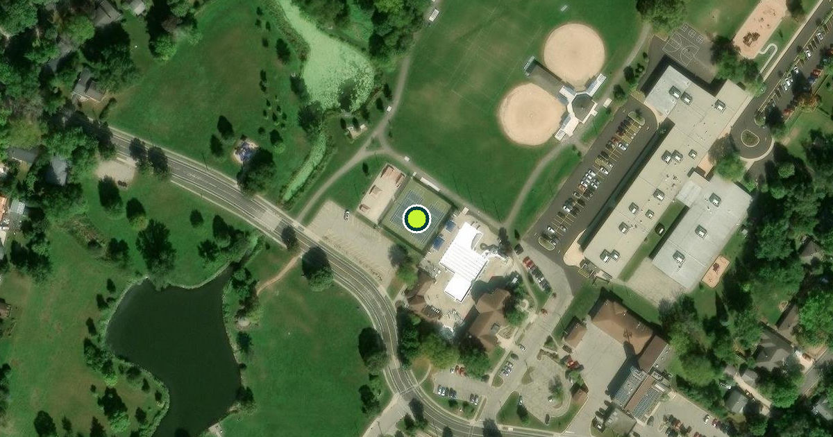 Satellite view of Monona Pickleball Courts