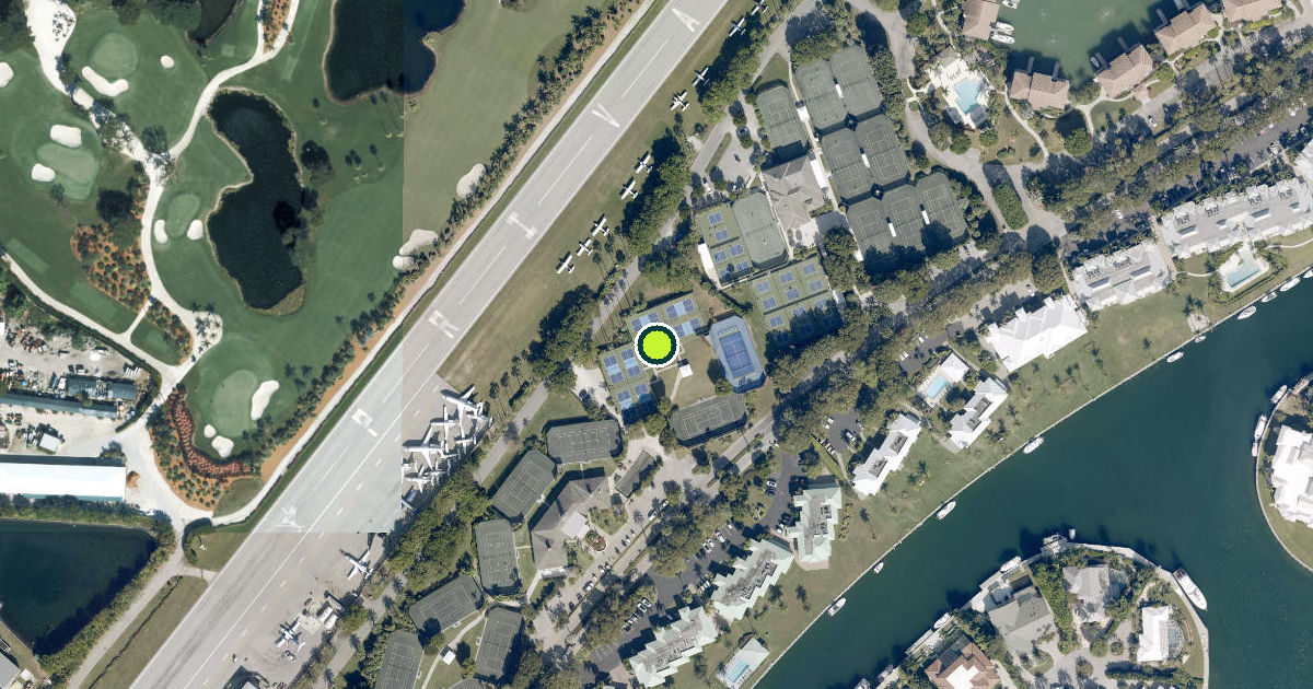 Satellite view of Monroe County Pickleball Courts