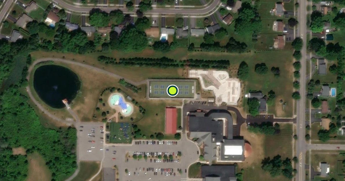 Satellite view of Monroe County Pickleball Courts