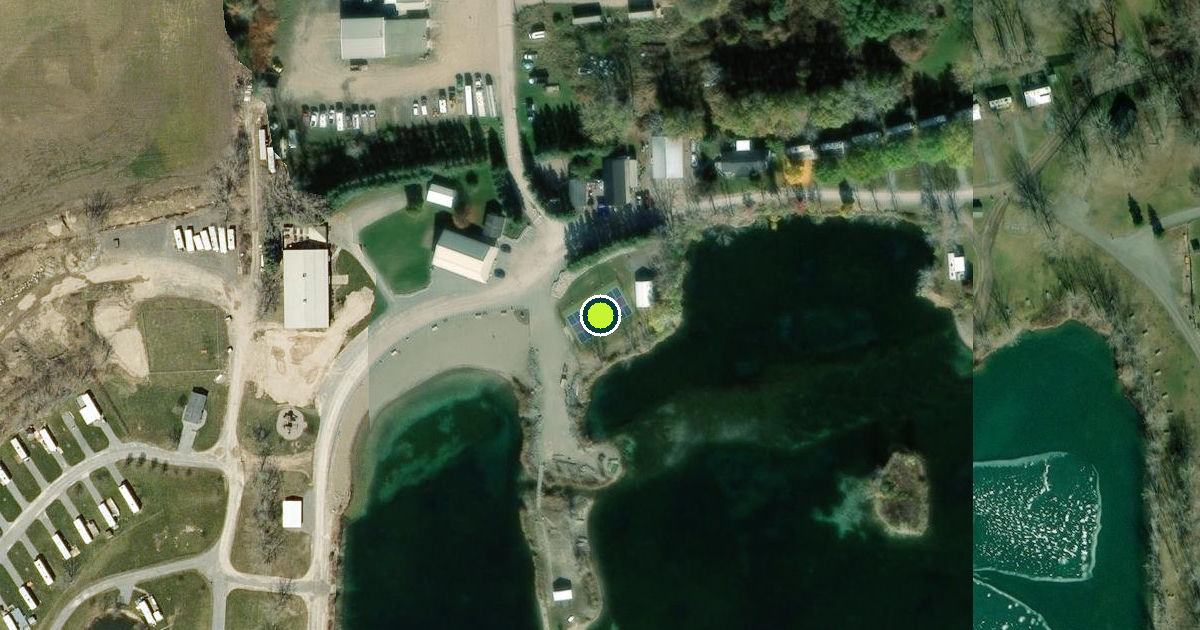 Satellite view of Monroe County Pickleball Courts