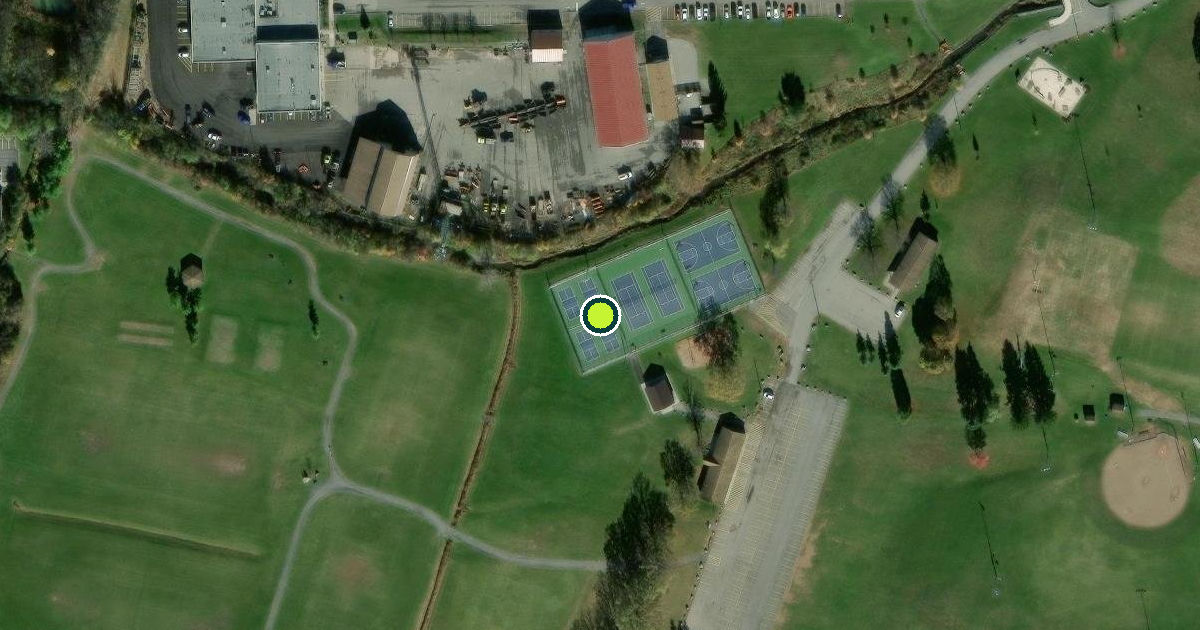 Satellite view of Monroe County Pickleball Courts