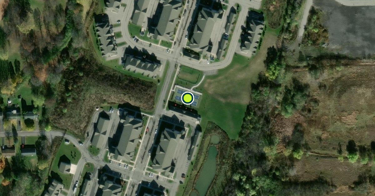 Satellite view of Monroe County Pickleball Courts