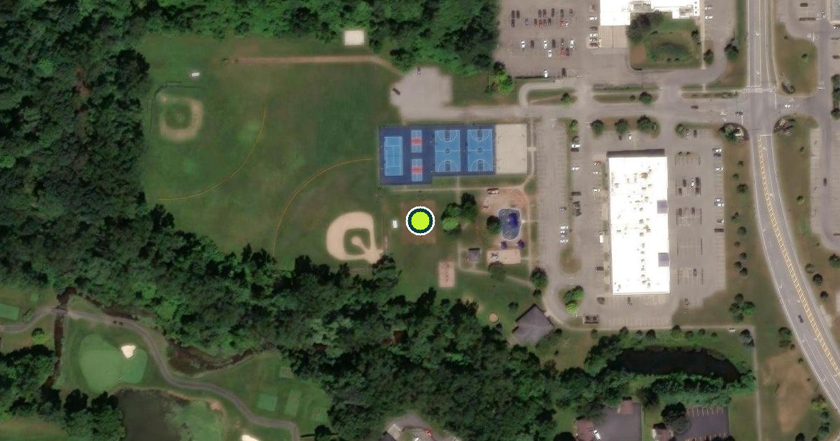 Satellite view of Monroe County Pickleball Courts