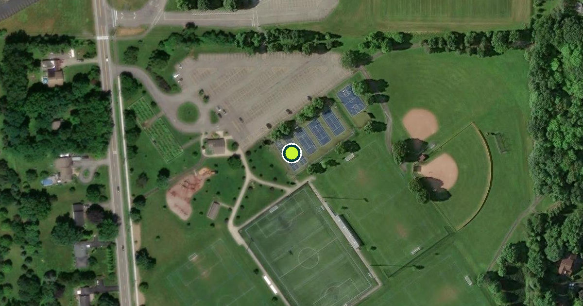 Satellite view of Monroe County Pickleball Courts