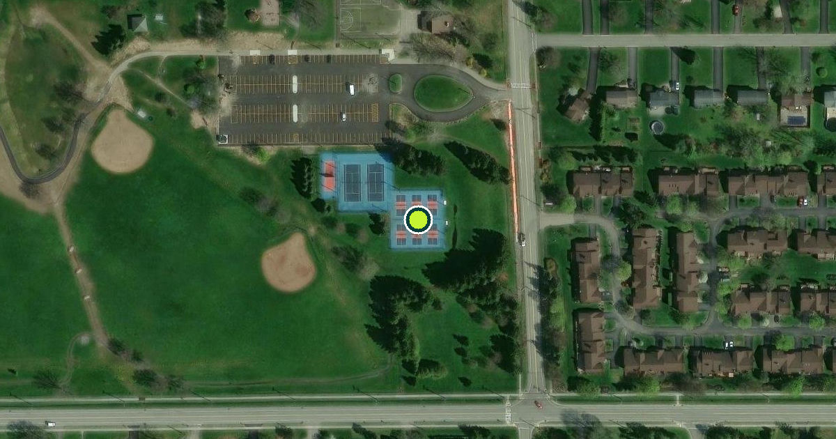 Satellite view of Monroe County Pickleball Courts