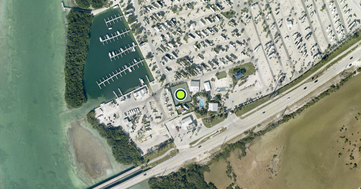 Satellite view of Monroe County Pickleball Courts