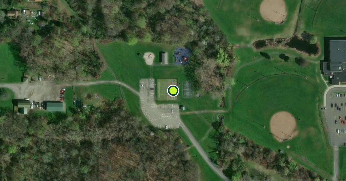 Satellite view of Monroe County Pickleball Courts