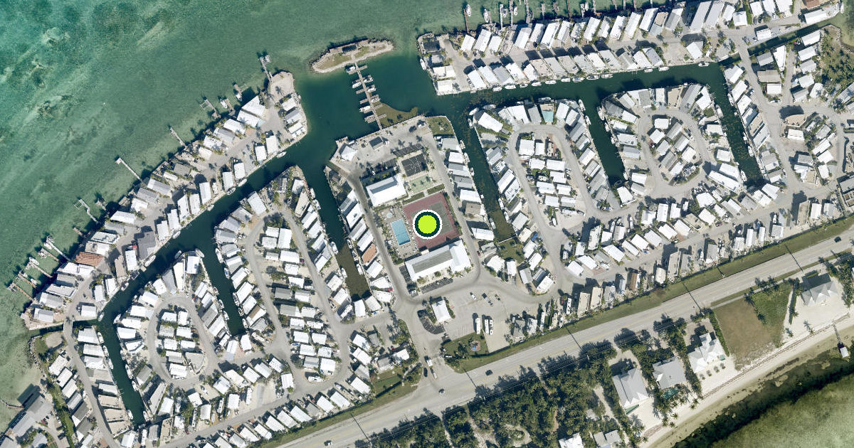 Satellite view of Monroe County Pickleball Courts