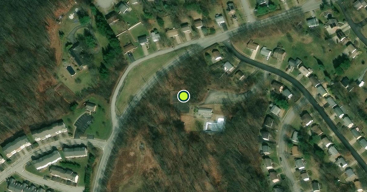 Satellite view of Monroeville Pickleball Courts