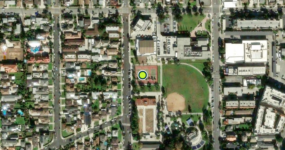 Satellite view of Monterey Park Pickleball Courts