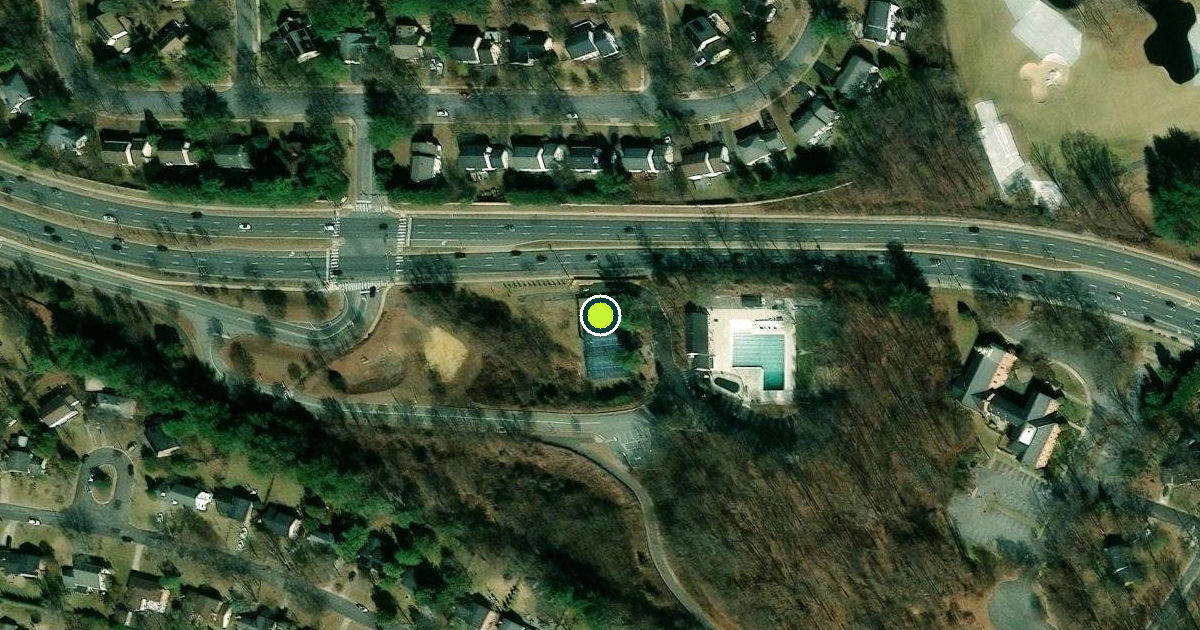 Satellite view of Montgomery County Pickleball Courts