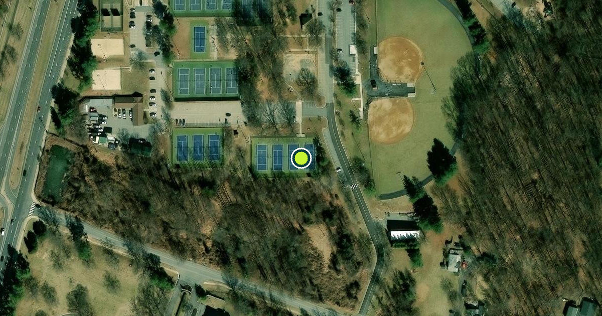Satellite view of Montgomery County Pickleball Courts
