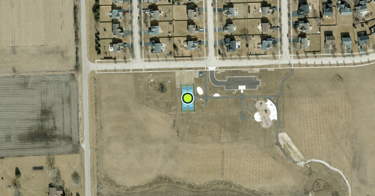 Satellite view of Montgomery Pickleball Courts