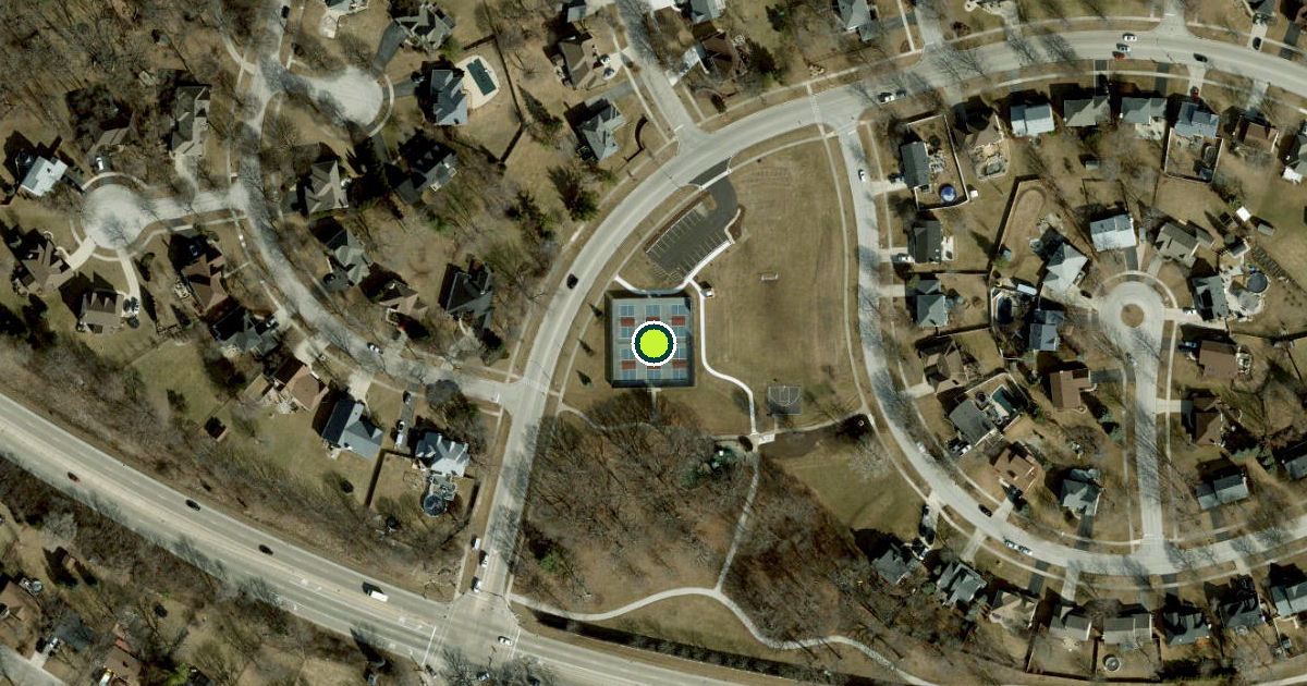 Satellite view of Montgomery Pickleball Courts