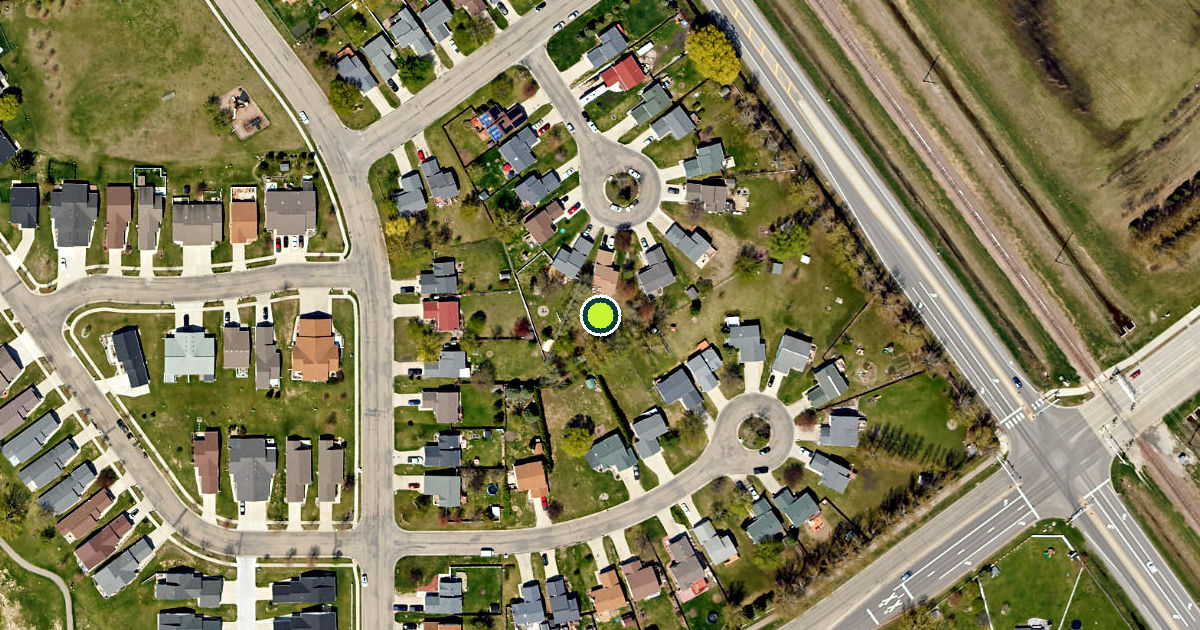 Satellite view of Moorhead Pickleball Courts