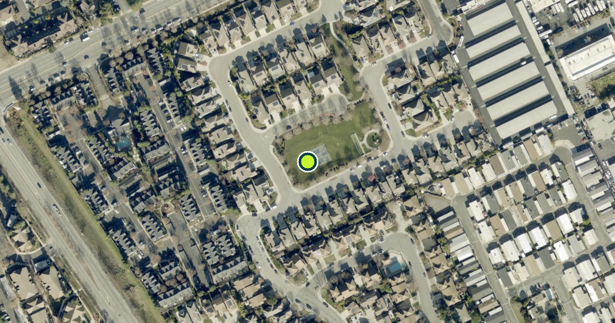 Satellite view of Morgan Hill Pickleball Courts