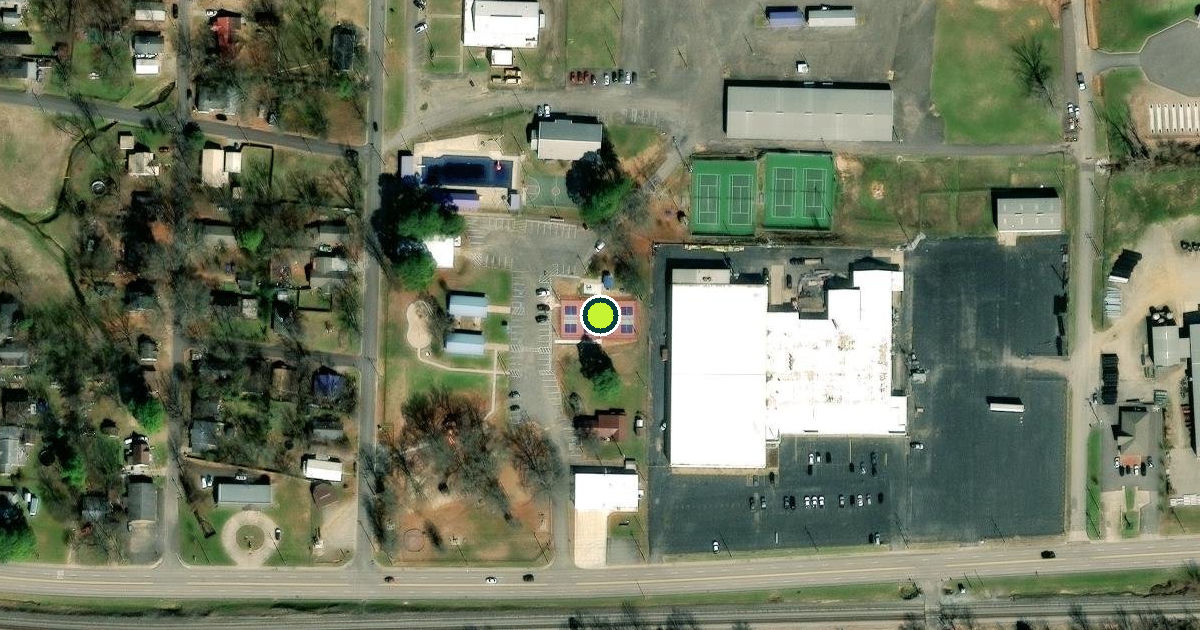 Satellite view of Morrilton Pickleball Courts