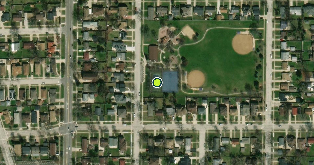 Satellite view of Morton Grove Pickleball Courts