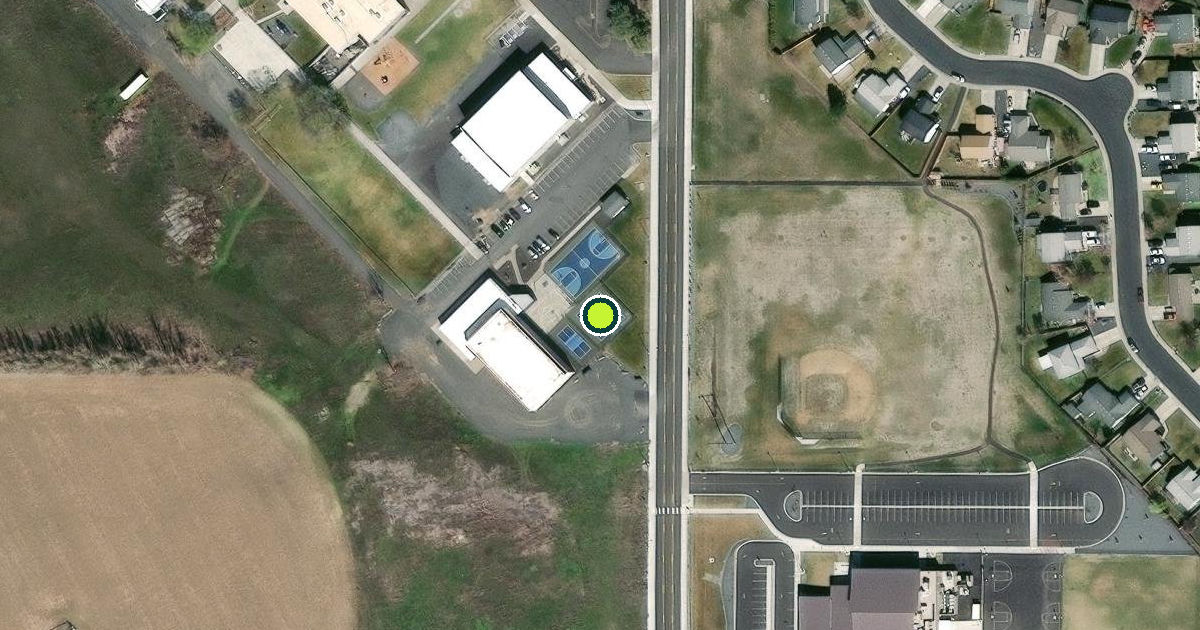 Satellite view of Moses Lake Pickleball Courts