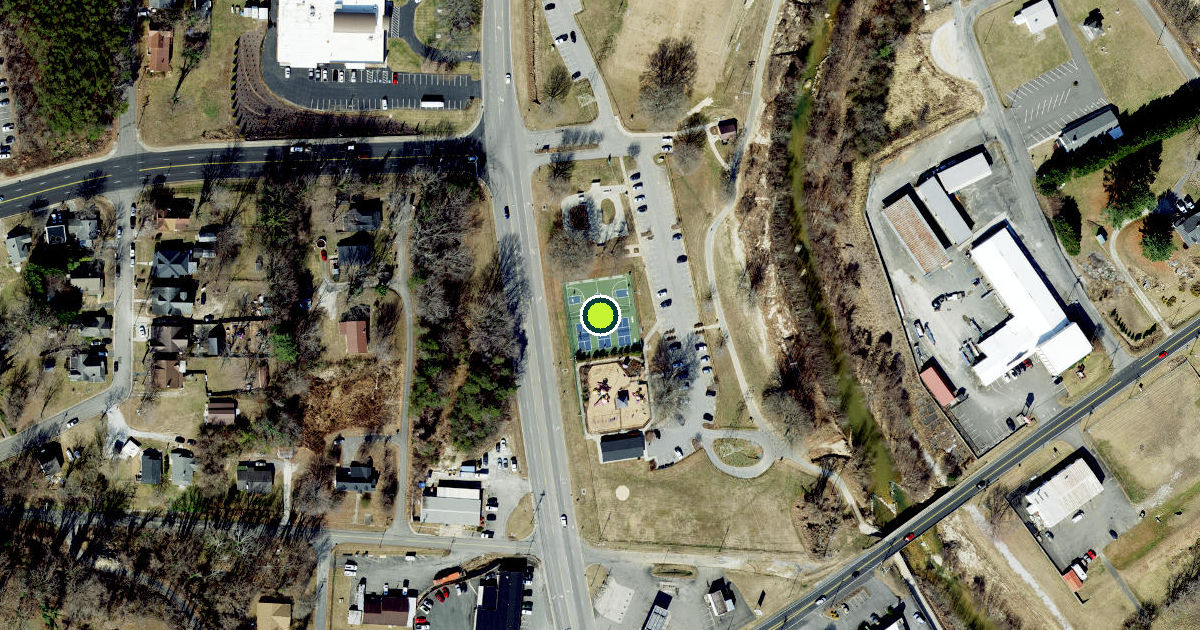 Satellite view of Mount Airy Pickleball Courts