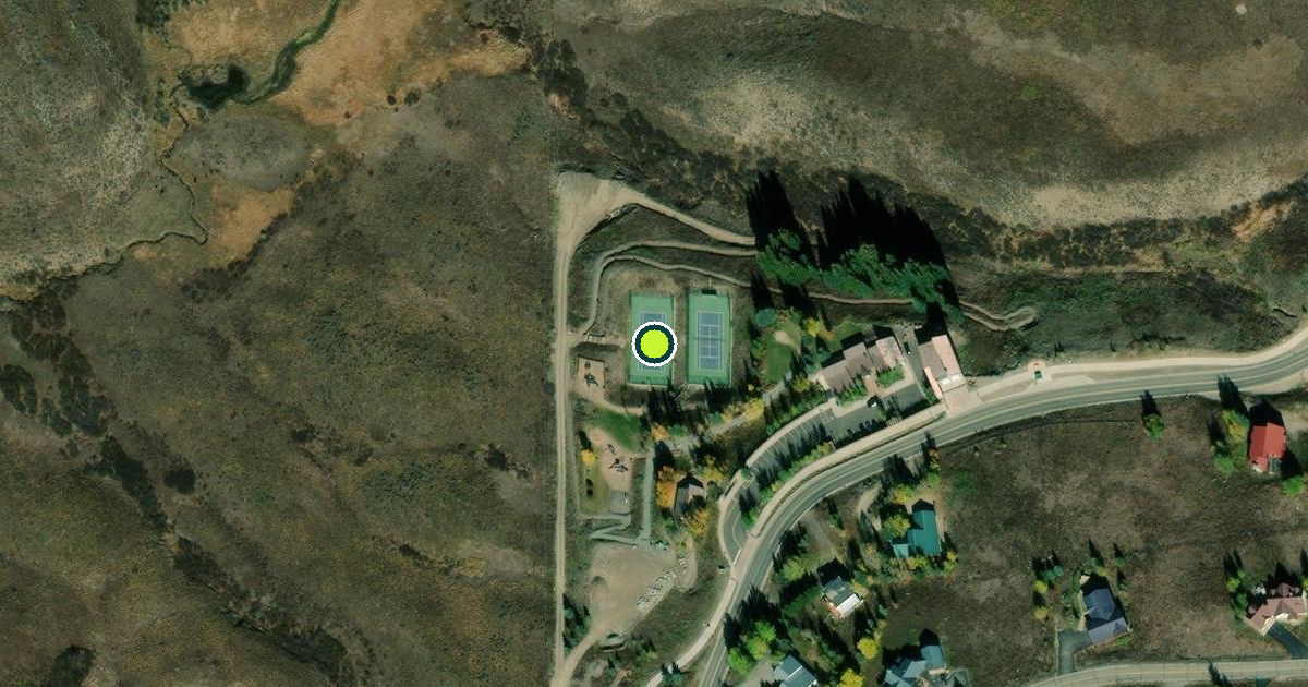 Satellite view of Mount Crested Butte Pickleball Courts