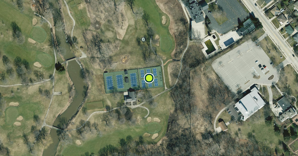 Satellite view of Mount Pleasant Pickleball Courts