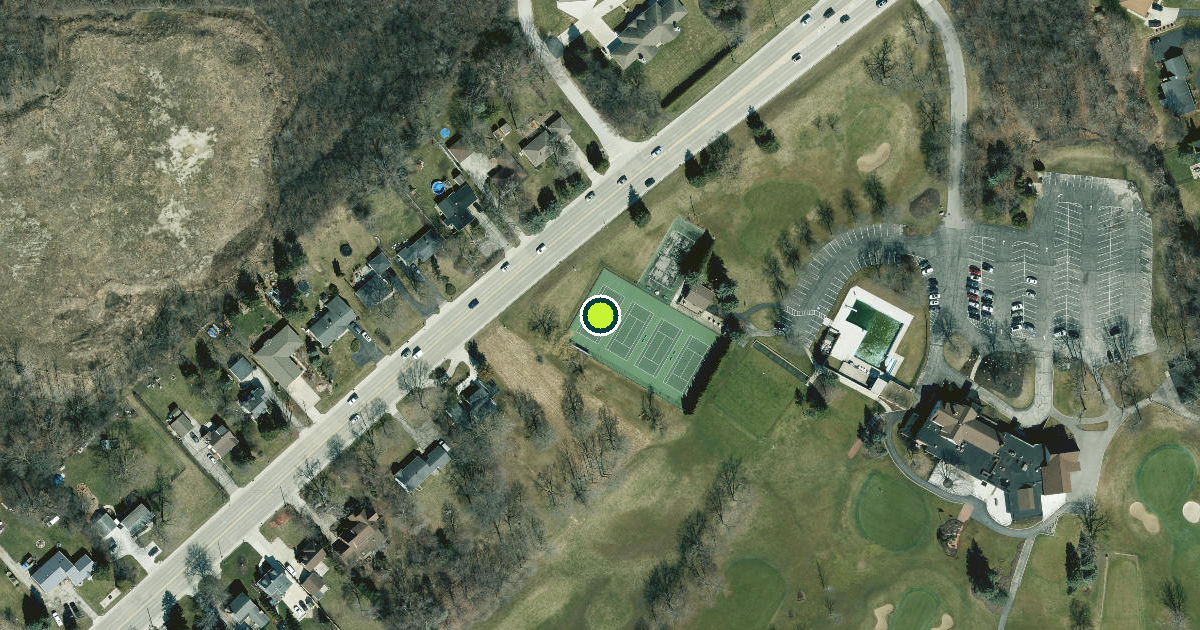 Satellite view of Mount Pleasant Pickleball Courts