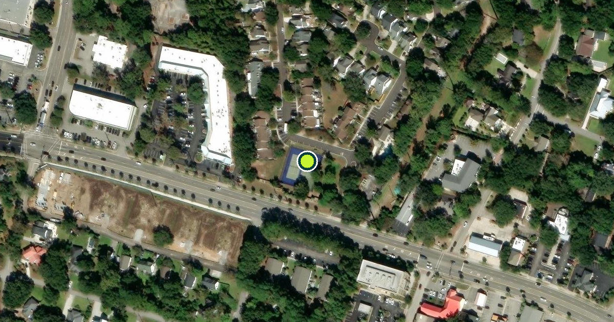 Satellite view of Mount Pleasant Pickleball Courts