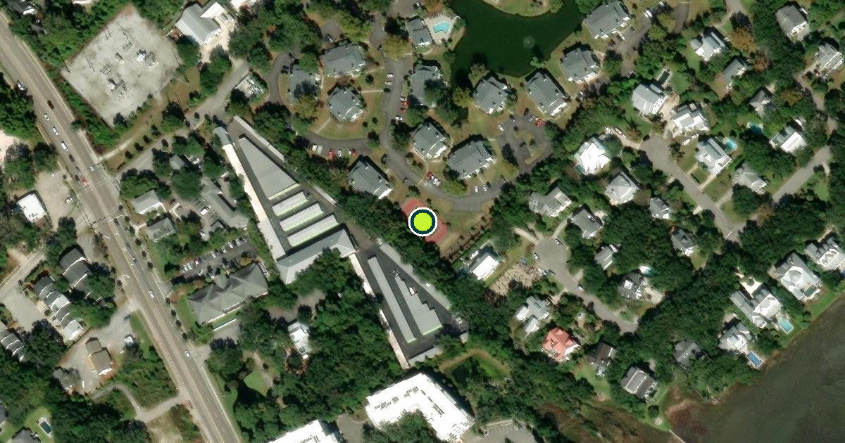 Satellite view of Mount Pleasant Pickleball Courts