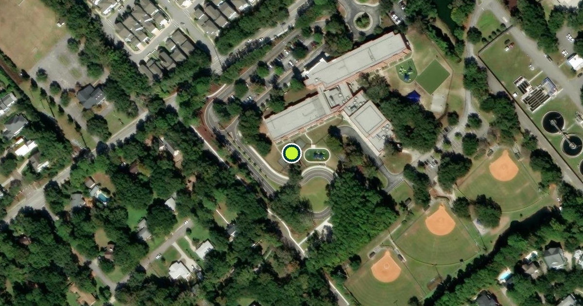 Satellite view of Mount Pleasant Pickleball Courts