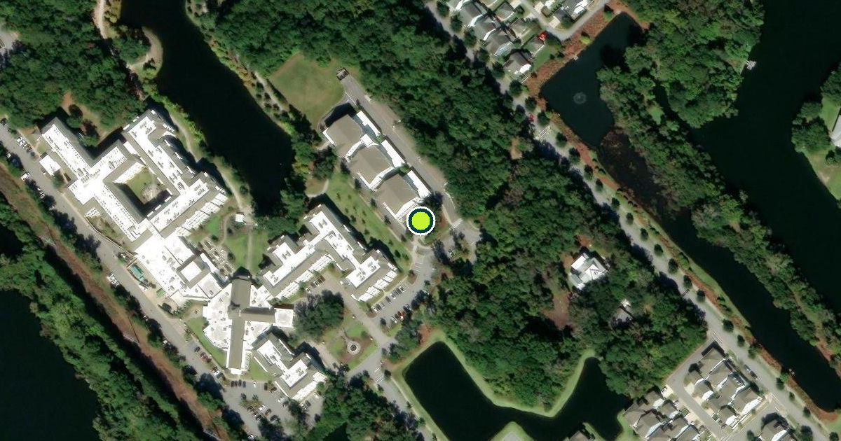 Satellite view of Mount Pleasant Pickleball Courts