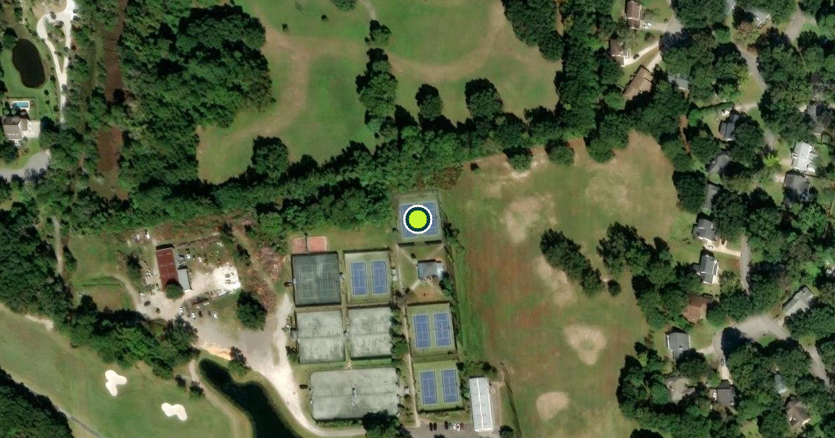 Satellite view of Mount Pleasant Pickleball Courts