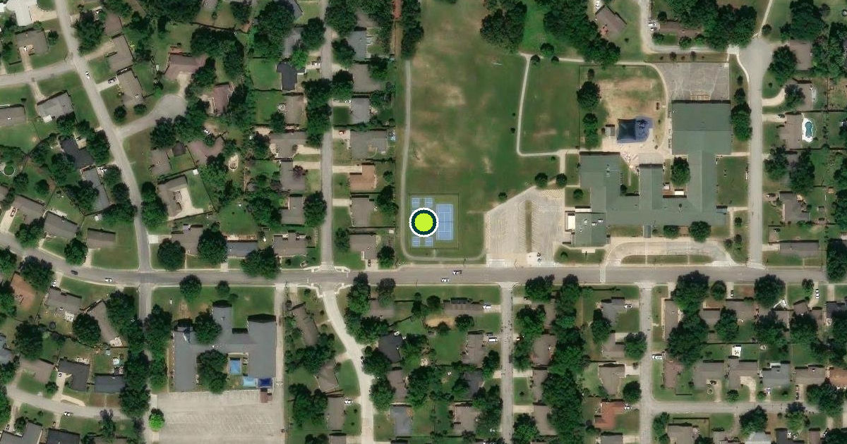 Satellite view of Mudd Park Number 2 Pickleball Courts