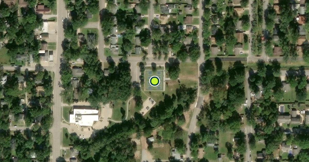 Satellite view of Mulvane Pickleball Courts