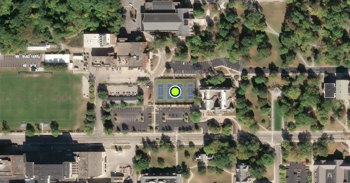 Satellite view of Muncie Pickleball Courts