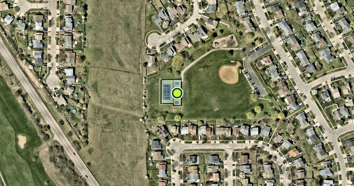 Satellite view of Mundelein Pickleball Courts