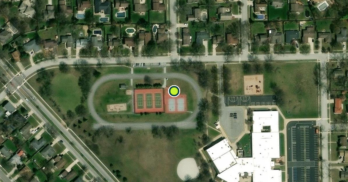 Satellite view of Munster Pickleball Courts