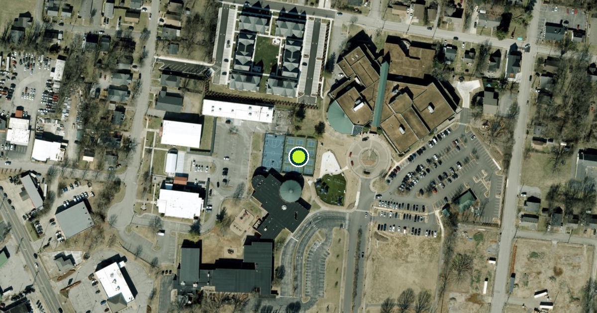 Satellite view of Murfreesboro Pickleball Courts
