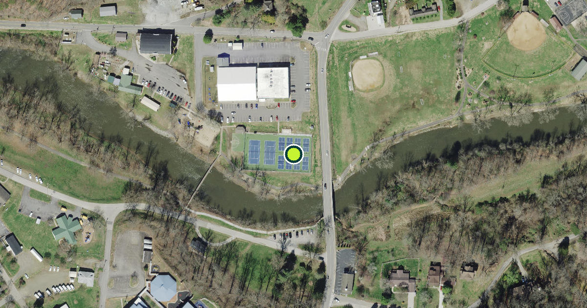 Satellite view of Murphy Pickleball Courts
