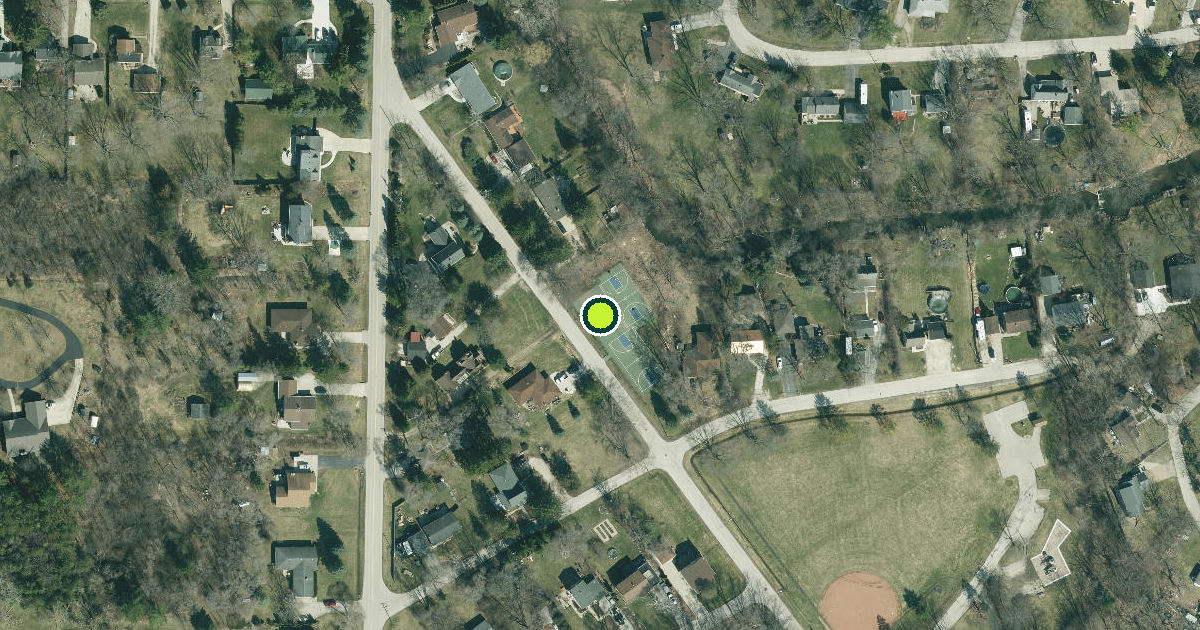 Satellite view of Muskego Pickleball Courts