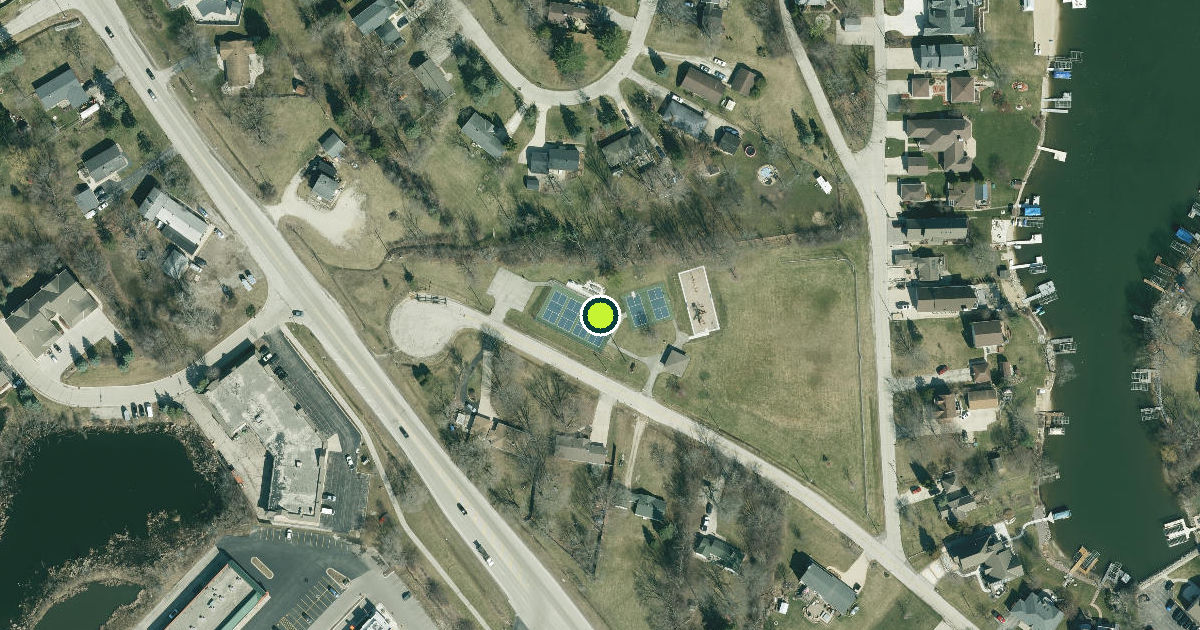 Satellite view of Muskego Pickleball Courts