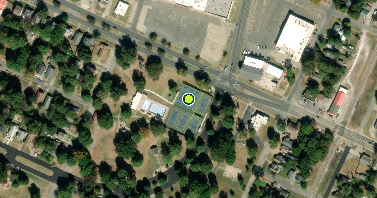 Satellite view of Muskogee Pickleball Courts